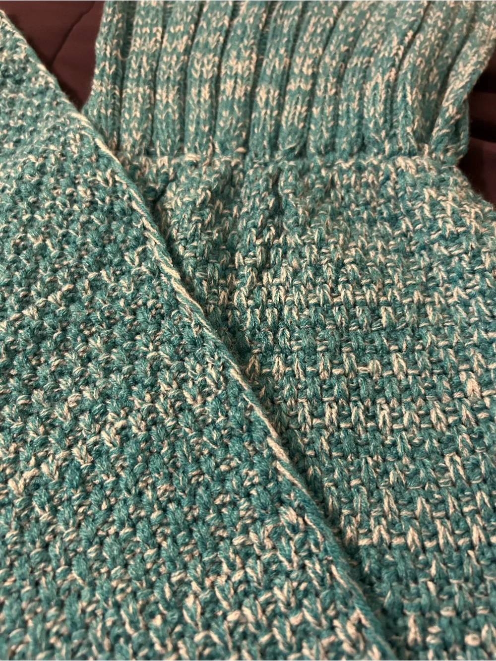 Mermaid Knit Teal Blanket - Adult Size